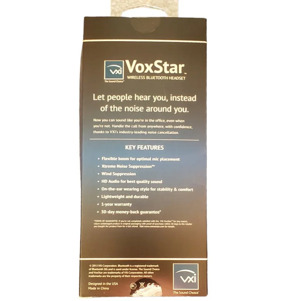 VXi VoxStar - H Bud - over-the-ear mount Bluetooth Wireless New In Box